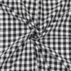 Black & White Gingham Fabric
