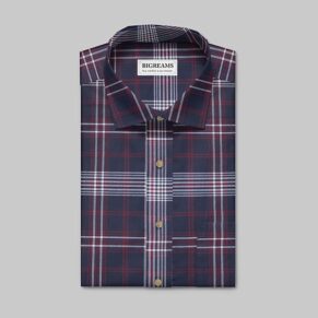 Premium Blue Checkered Fabric