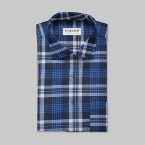 Yarn Dyed Navy Blue Herringbone Fabric