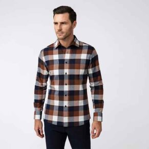 Men's Checkered Multicolor Shirt Fabric
