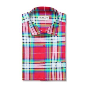 Red 100% Cotton Tartan Checkered Shirt Fabric