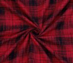 Red Checkered Flannel Fabric
