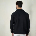 Men's Black Shacket With Two Patch Pocket