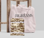 Beige Camouflage Print Fabric