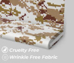 Beige Camouflage Print Fabric