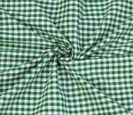 Green Gingham Checkered Fabric For Dress
